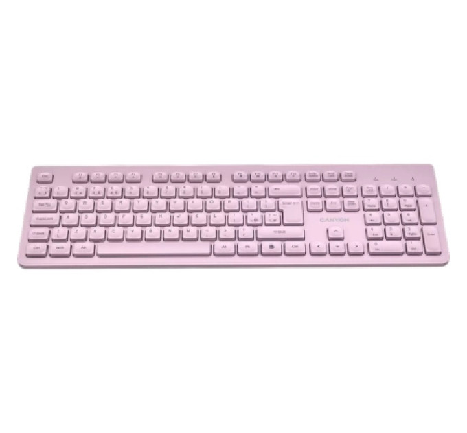 Canyon Клавіатура Canyon HKB-W01 Silent Wireless UA Pink (CNS-HKBW01P)