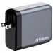 Verbatim Зарядний пристрій Verbatim GaN 140 W 4 ports (2xUSB-C-140 W,USB-C 20 W /USB-A -3.0) (32203)