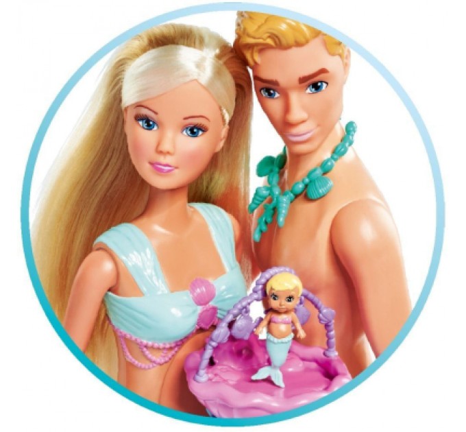 Simba Лялька Simba набір Штеффі-вагітна та Кевін Сім''я русалок з малюком, аксесуари (5733524)