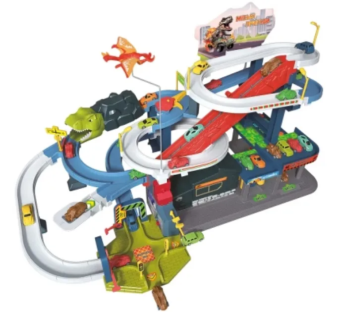 ZIPP Toys Ігровий набір ZIPP Toys Dino автотрек-міська розв'язка електричний, 8 машинок (6603A)