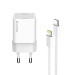 ColorWay Мережевий зарядний пристрій ColorWay GaN Mini 20W PD Port PPS USB-C White (CW-CHS059PD-WT) + кабель Lightning