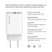 ColorWay Мережевий зарядний пристрій ColorWay GaN Mini 45W PD Port PPS USB (Type-C PD + USB QC4.0) White (CW-CHS060PD-WT)
