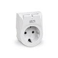 REAL-EL Мережевий зарядний пристрій з розеткою REAL-EL CS-25 (2USB, 2.1A) White