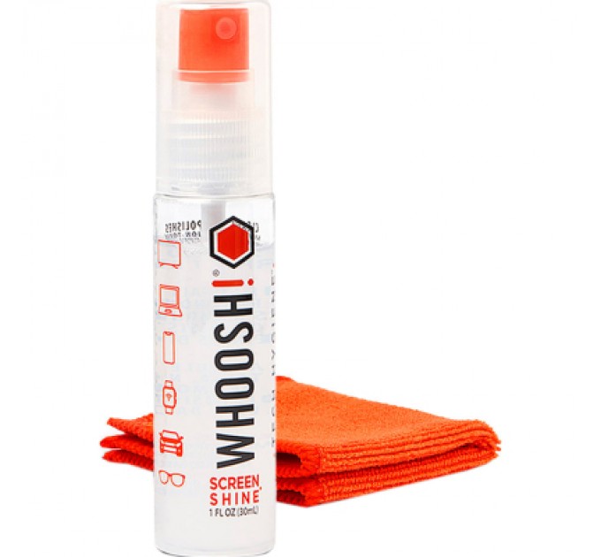 Whoosh! Спрей для очищення Whoosh! Screen Shine GO 30ml, microfiber 14x14cm (1FG30ENFR)