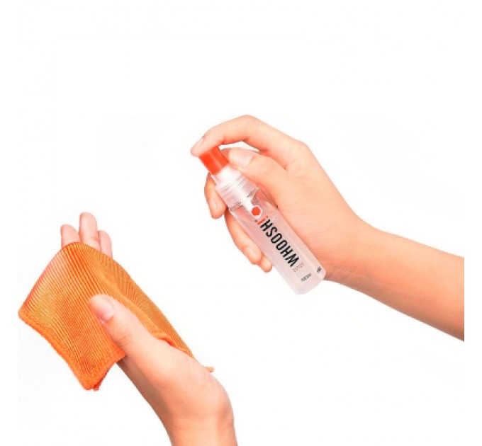 Whoosh! Спрей для очищення Whoosh! Screen Shine POCKET 8ml, microfiber 14x14cm (1FG08ENFR)