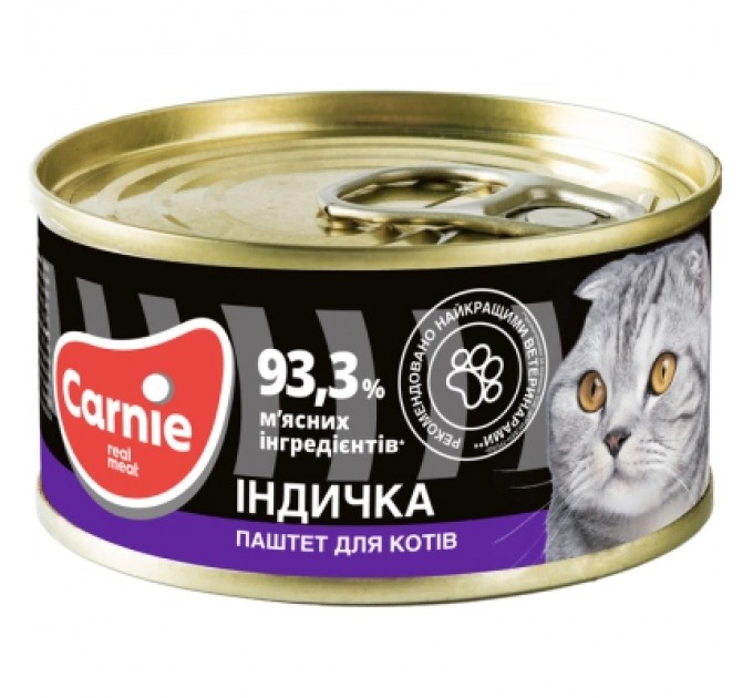 Carnie Паштет для котів Carnie м'ясний з індичкою 100 г (4820255190068)