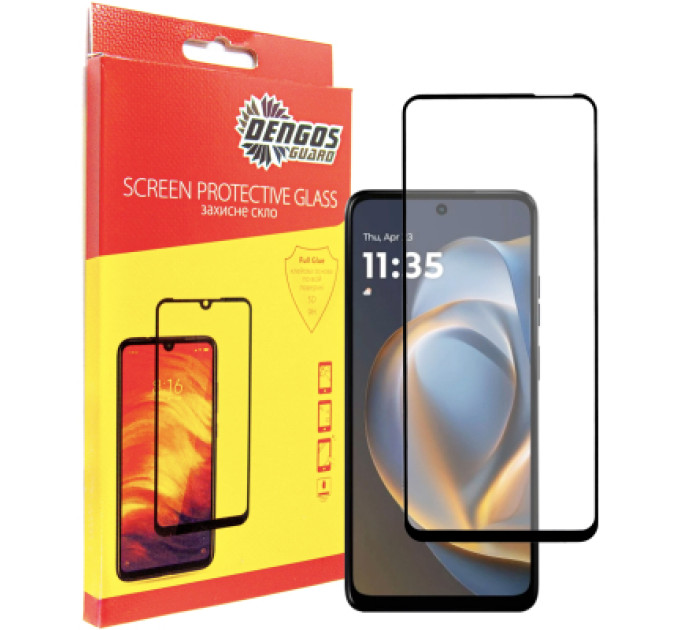 Dengos Скло захисне Dengos Full Glue Motorola G05 (black) (TGFG-396)