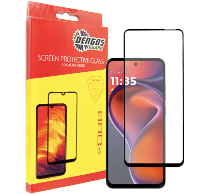 Dengos Скло захисне Dengos Full Glue Motorola G15/G15 Power (black) (TGFG-397)