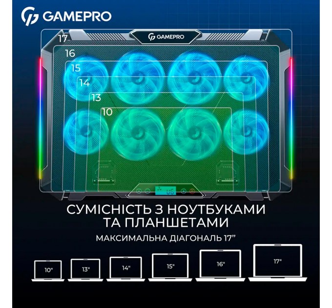GamePro Охолоджуюча підставка для ноутбука GamePro CP795