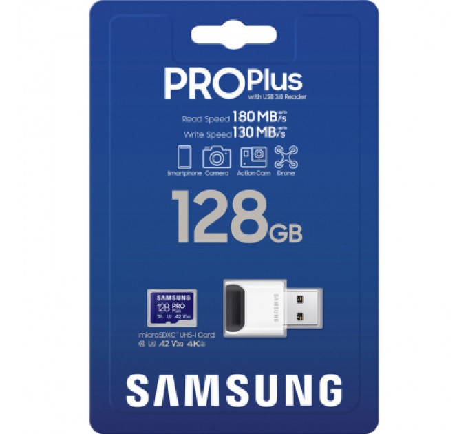 Samsung Карта пам'яті Samsung 512GB microSDXC class 10 UHS-I U3 V30 Pro Plus (MB-MD512SB/WW)