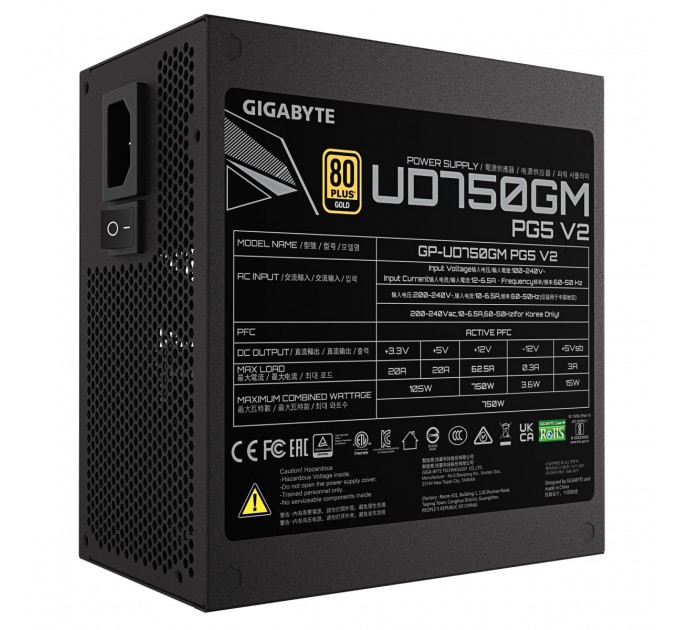 GIGABYTE Блок живлення ATX3.1 750W GP-UD750GM PG5 V2 GIGABYTE