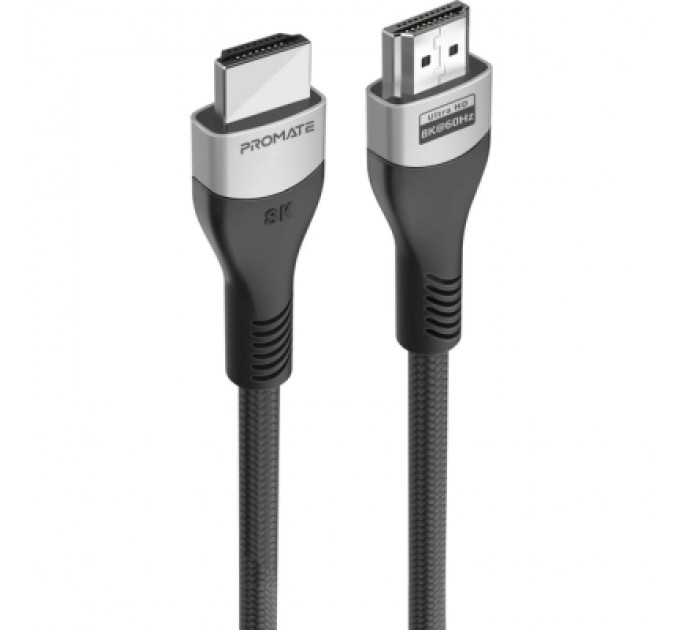 Promate Кабель мультимедійний HDMI to HDMI 5.0m v2.1 grey Promate (primelink8k-500.grey)