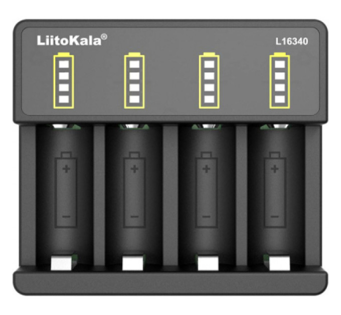Liitokala Зарядний пристрій для акумуляторів Liitokala 4 Slots, Li-ion, 16340, CR123A (Lii-L16340)