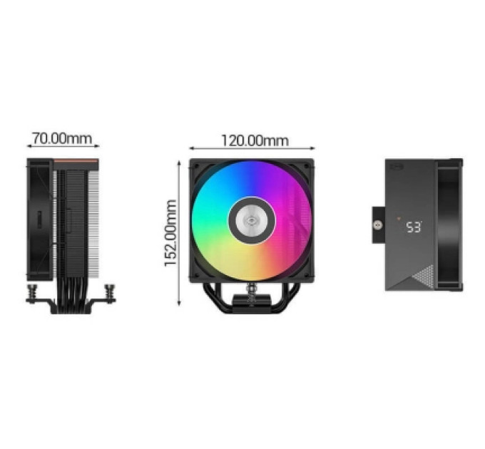 PcCooler Кулер до процесора PcCooler RT500 Digital ARGB BK