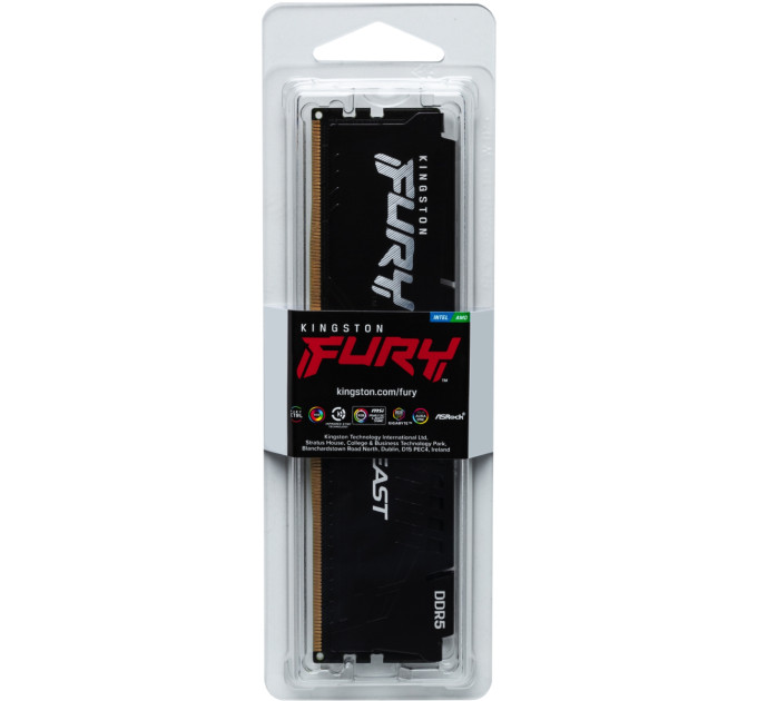Kingston Модуль пам`яті DDR5 32GB/5600 Kingston Fury Beast Black (KF556C36BBE2-32)