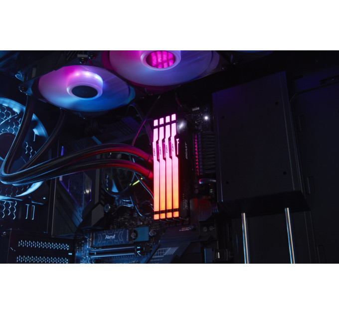 Kingston Модуль пам`яті DDR5 32GB/5600 Kingston Fury Beast RGB Black (KF556C36BBE2A-32)