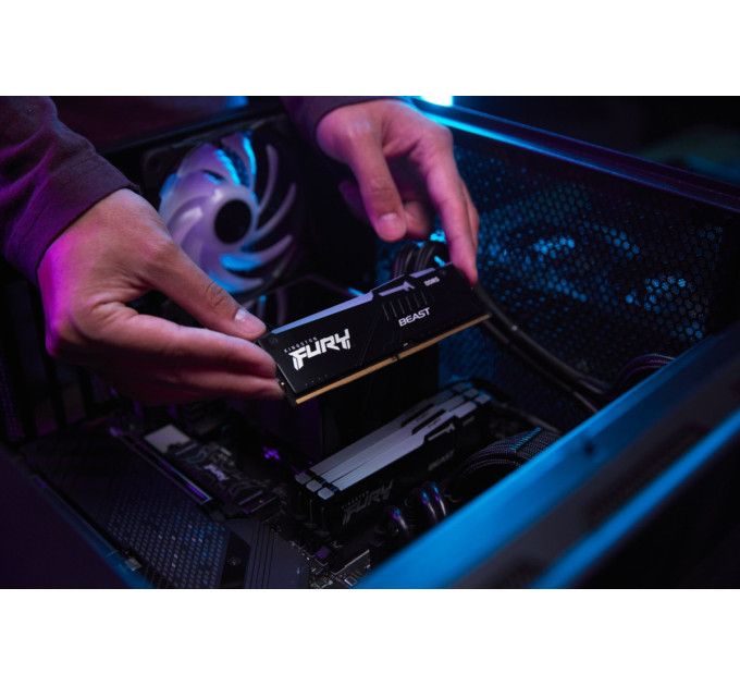 Kingston Модуль пам`яті DDR5 32GB/5600 Kingston Fury Beast RGB Black (KF556C36BBE2A-32)