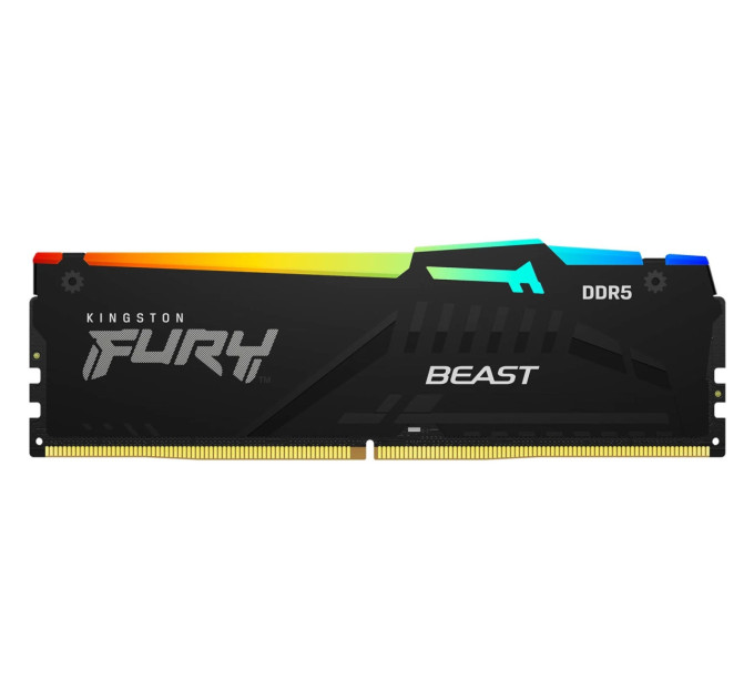 Kingston Модуль пам`яті DDR5 32GB/5600 Kingston Fury Beast RGB Black (KF556C36BBE2A-32)