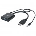 Manhattan Перехідник HDMI M to VGA F Manhattan (151450)