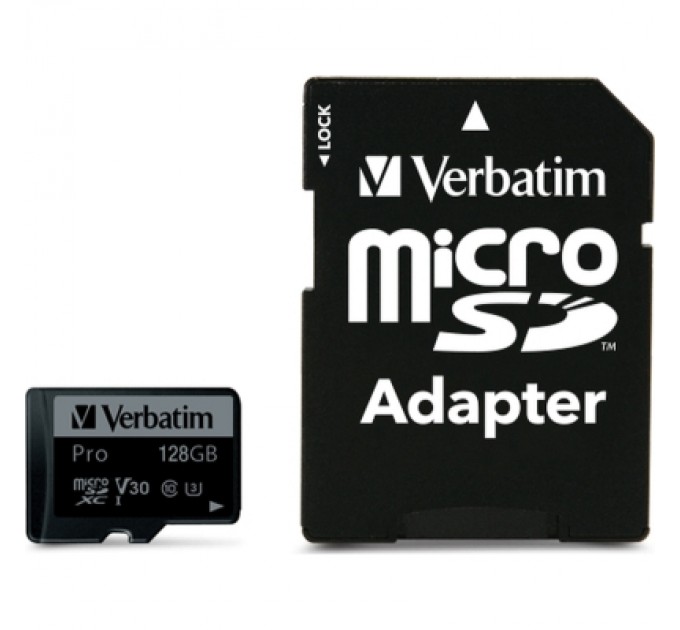 Verbatim Карта пам'яті Verbatim 128GB microSDXC class 10 UHS-III PRO (47044)