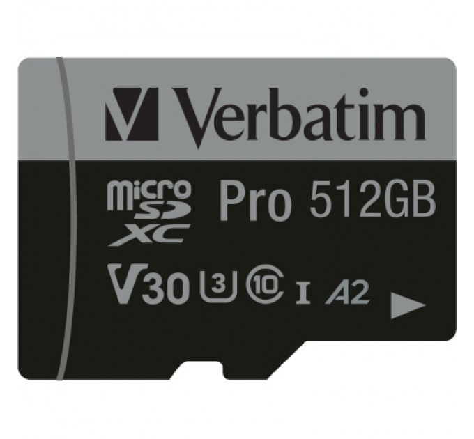 Verbatim Карта пам'яті Verbatim 512GB microSDXC class 10 UHS-III PRO (47046)