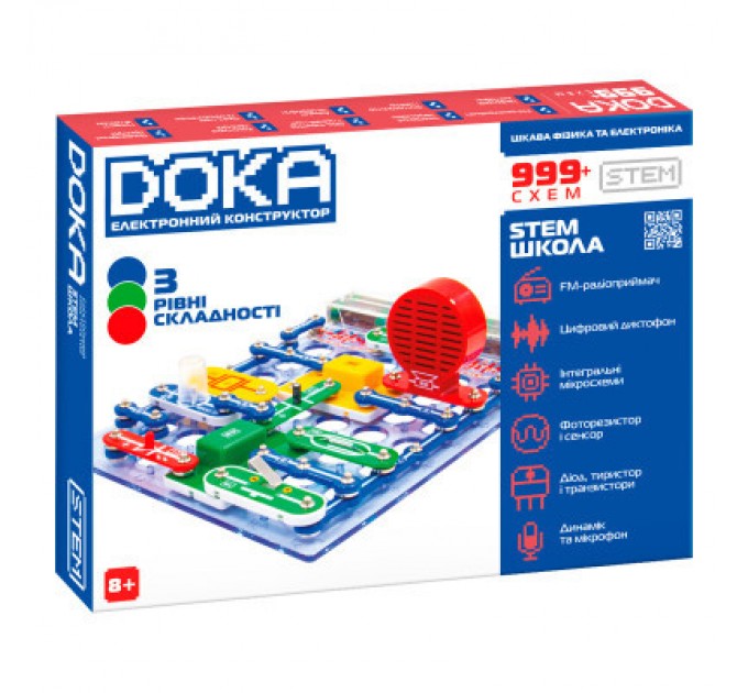 DOKA Конструктор DOKA електронний Школа 999+ схем (D70708)