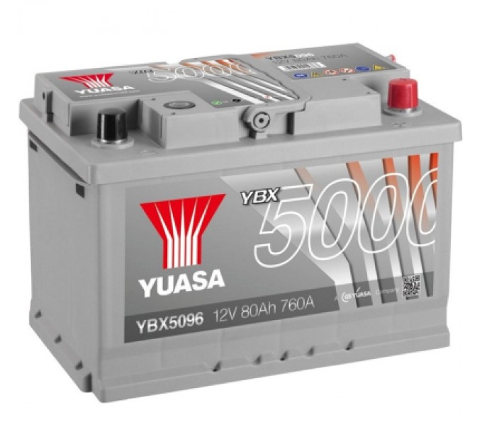 Yuasa Акумулятор автомобільний Yuasa 12V 80Ah Silver High Performance Battery (YBX5096)