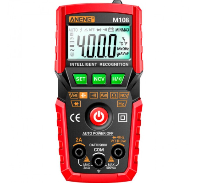 ANENG Цифровий мультиметр ANENG M108, V, A, R, C, T, F (M108)