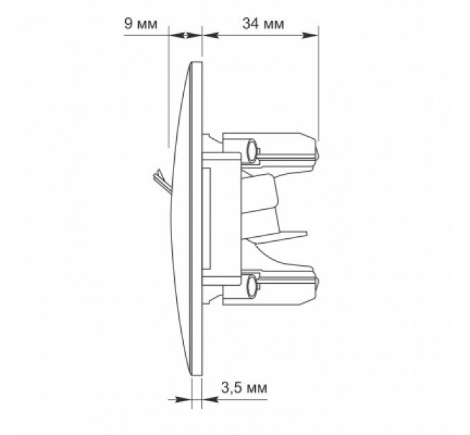 Videx Комп'ютерна розетка Videx BINERA CAT6+CAT6 (VF-BNSK2PC6-W)