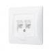 Videx Комп'ютерна розетка Videx BINERA CAT6+CAT6 (VF-BNSK2PC6-W)