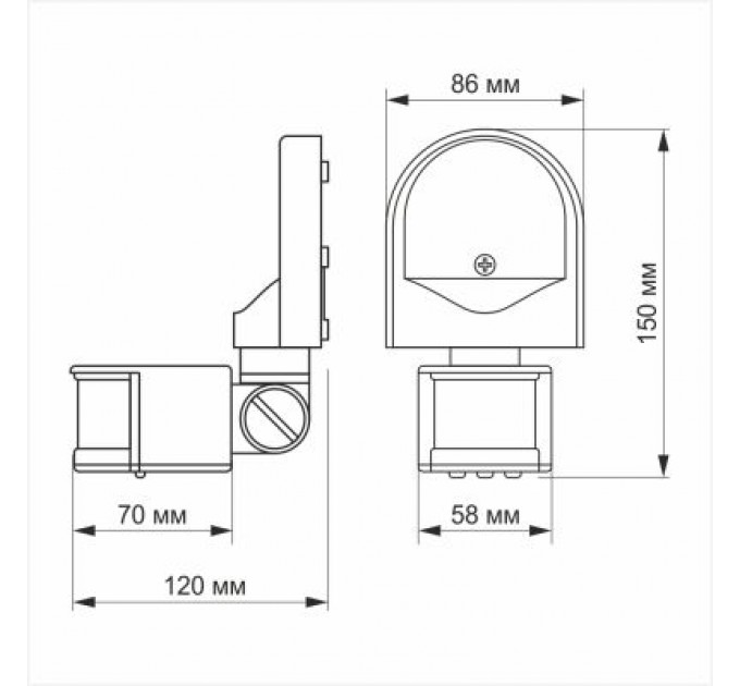 Videx Датчик руху Videx 220V 1200W інфрачервоний (VL-SPW02W)