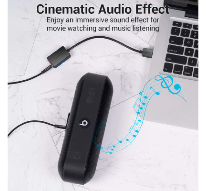 Vention Звукова плата Vention Audio USB 2х3,5 мм jack 0.15m (CDYB0)