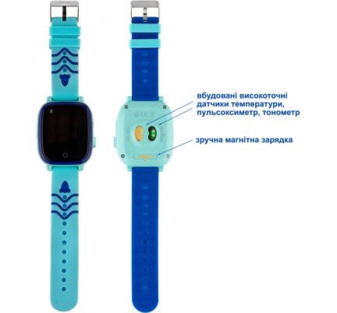 Amigo Смарт-годинник Amigo GO005 4G WIFI Kids waterproof Thermometer Blue (747017)