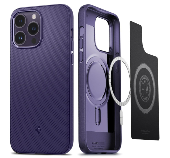Spigen Чохол-накладка Spigen Mag Armor MagFit для Apple Iphone 14 Pro Max Deep Purple (ACS05584)