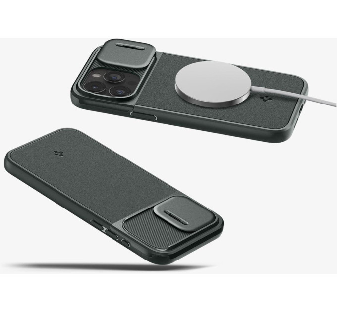 Spigen Чохол-накладка Spigen Optik Armor MagFit для Apple iPhone 15 Pro Abyss Green (ACS06739)