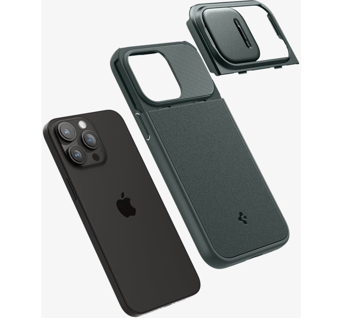 Spigen Чохол-накладка Spigen Optik Armor MagFit для Apple iPhone 15 Pro Abyss Green (ACS06739)