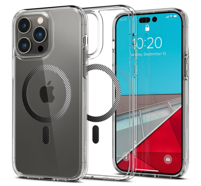 Spigen Чохол-накладка Spigen Ultra Hybrid MagFit для Apple Iphone 14 Pro Max Carbon Fiber (ACS04827)