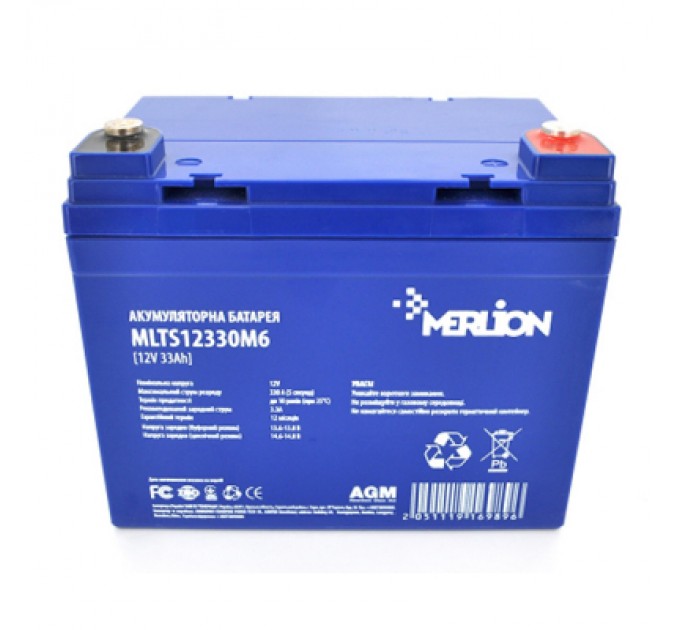 Merlion Батарея до ДБЖ Merlion EURO AGM 12 V 33 Ah (MLTS12330M6/ GP12330M6)