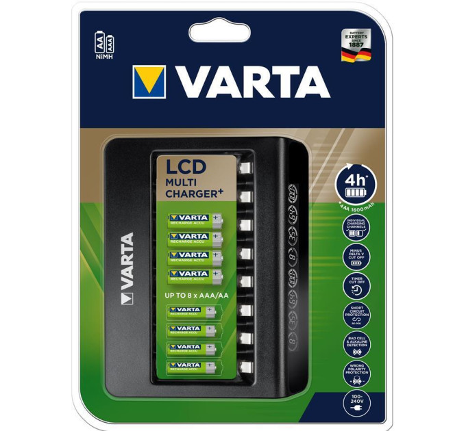 Varta Мережевий зарядний пристрій Varta LCD Multi Charger Plus AA/AAA Ni-Mh/Ni-Cd