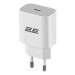2E Зарядний пристрій 2E 25W USB-C PD white (2E-WC1USBC25W-W)
