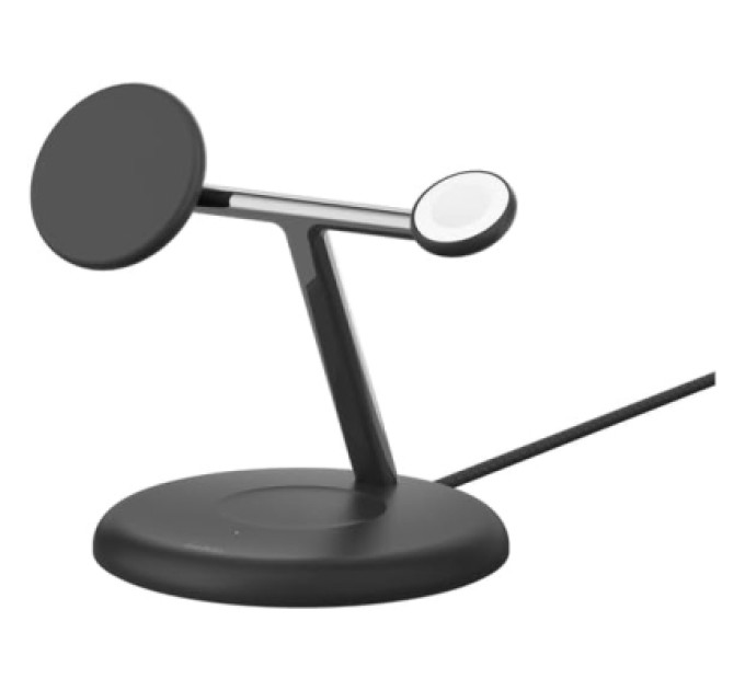Belkin Зарядний пристрій Belkin 3in1 Magnetic Adjustable Pad Qi2 15W Black (WIZ023VFBK)