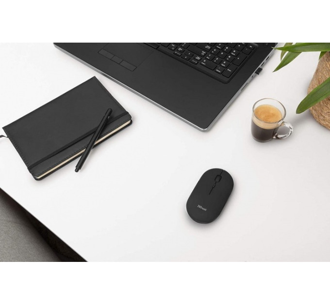 Trust Миша бездротова Trust Puck Rechargeable Black (24059)