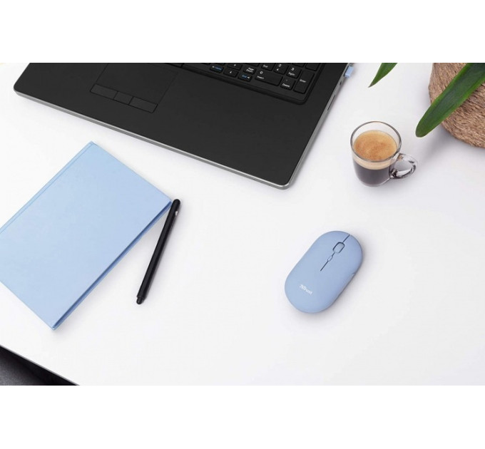 Trust Миша бездротова Trust Puck Rechargeable Blue (24126)
