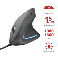 Миша Trust Verto Ergonomic Mouse Black (22885) 
