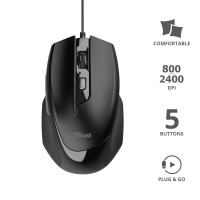 Миша Trust Voca Black (23650) 