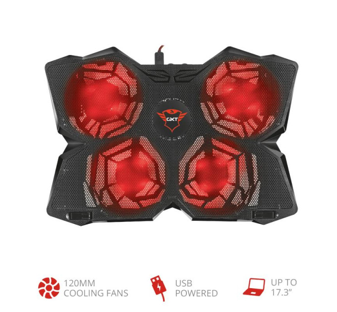 Trust Охолоджуюча підставка для ноутбука Trust GXT 278 Notebook Cooling Stand 17.3" Black (20817)