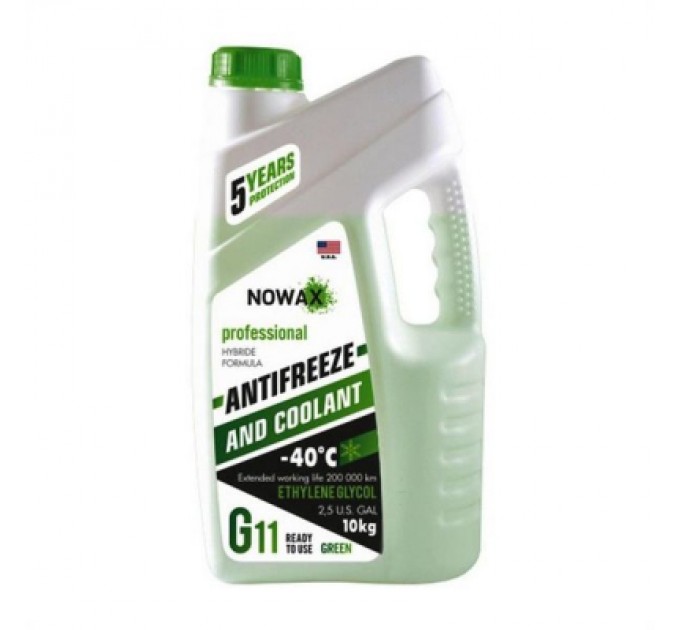 NOWAX Антифриз NOWAX GREEN G11 10кг (NX10003)