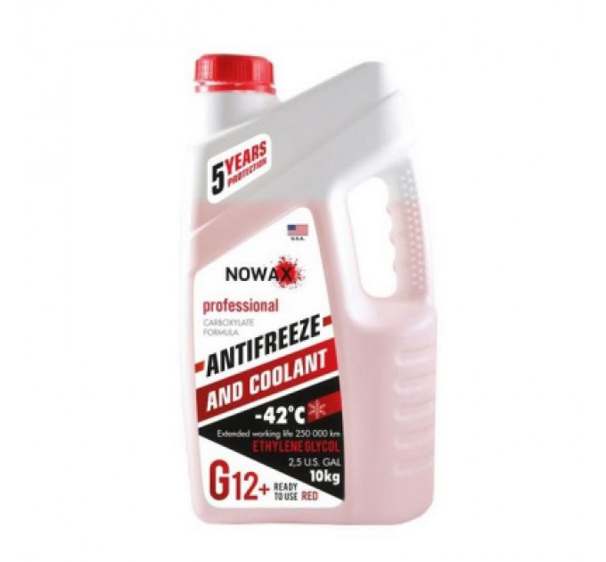NOWAX Антифриз NOWAX RED (червоний) ,G12+ 10кг (NX10001)