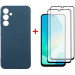 Dengos Чохол до мобільного телефона Dengos Samsung Galaxy A16 Carbon + glass 2pcs (Blue) (DG-CTG2P-07)