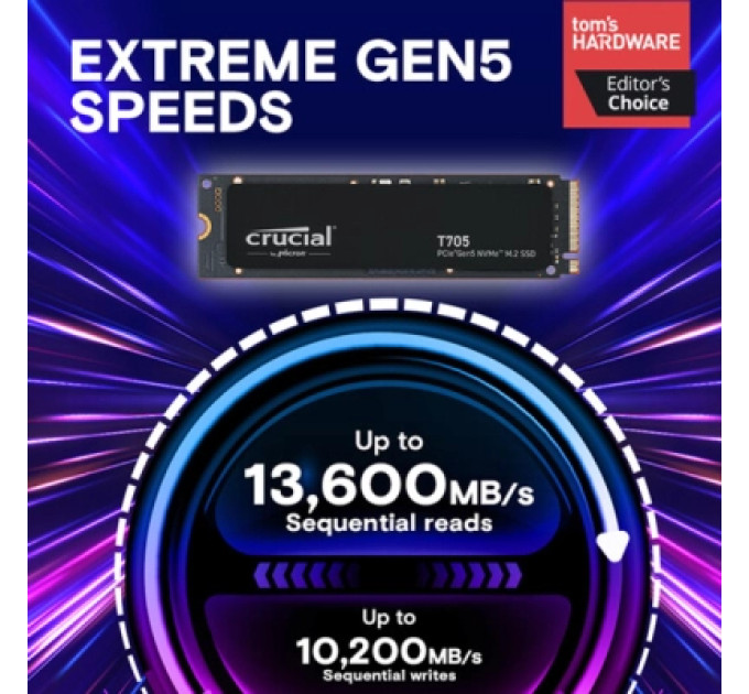 Micron Накопичувач SSD M.2 2280 4TB T705 Micron (CT4000T705SSD3)